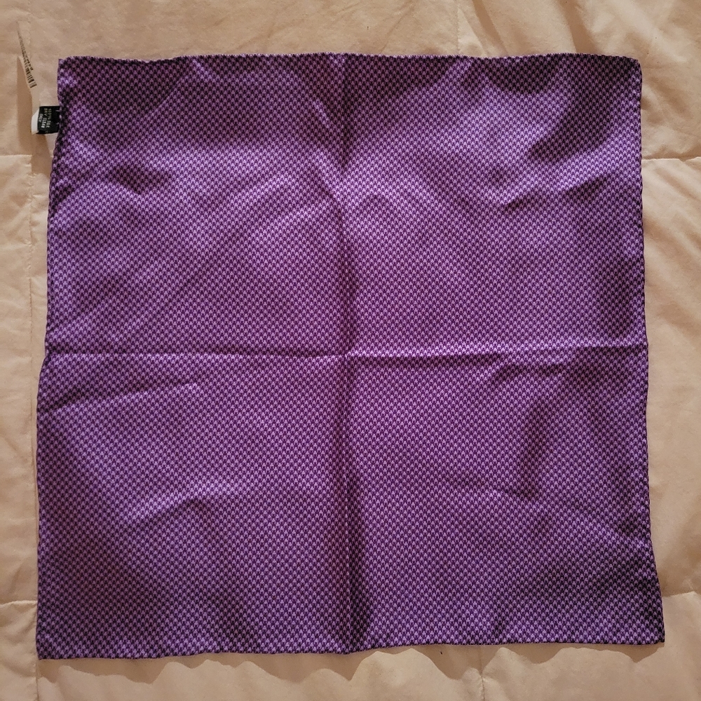 Men's Purple Breast Pocket Square 100% Silk 14x14 NWT